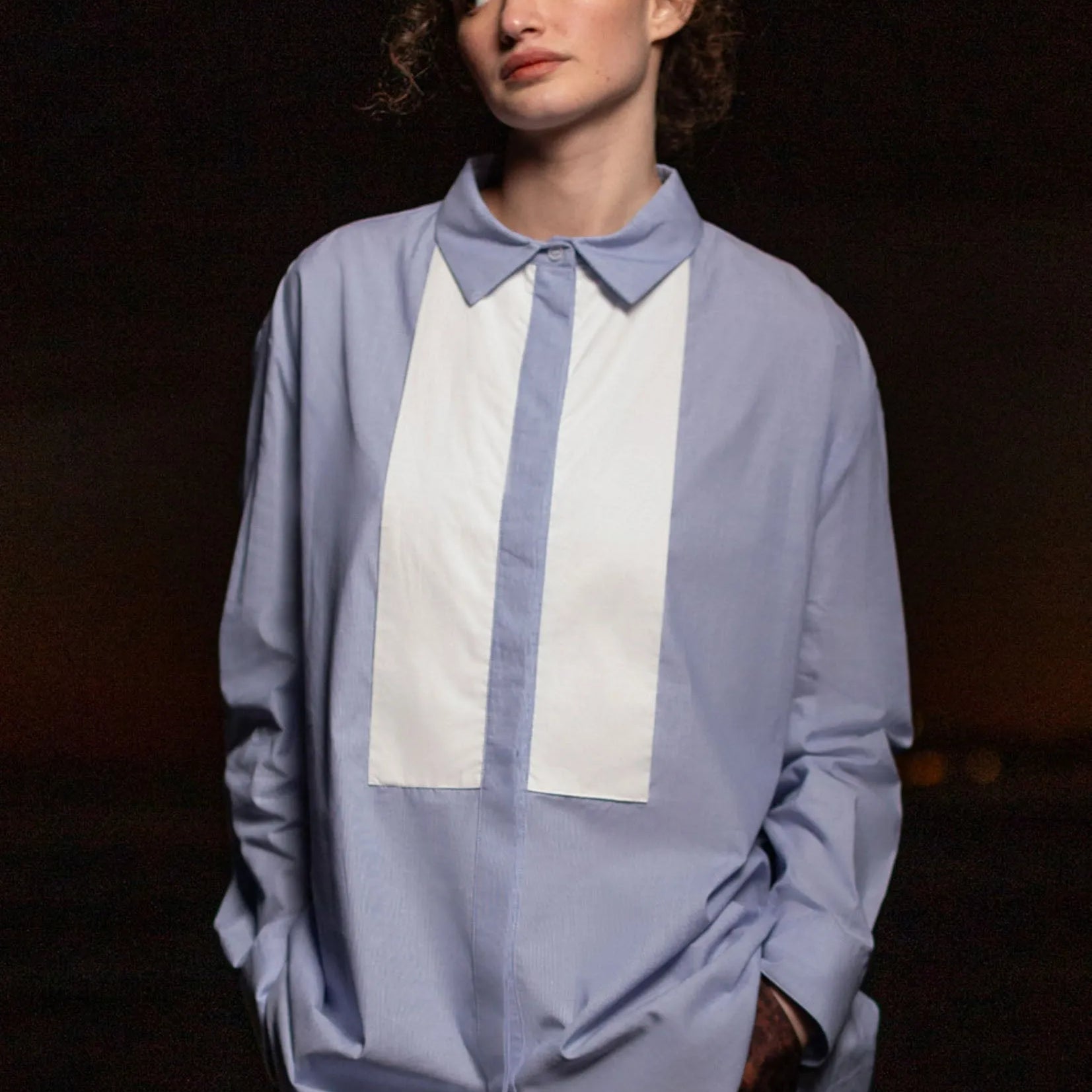 Tux Top - Stripe Cotton - Heidi Merrick