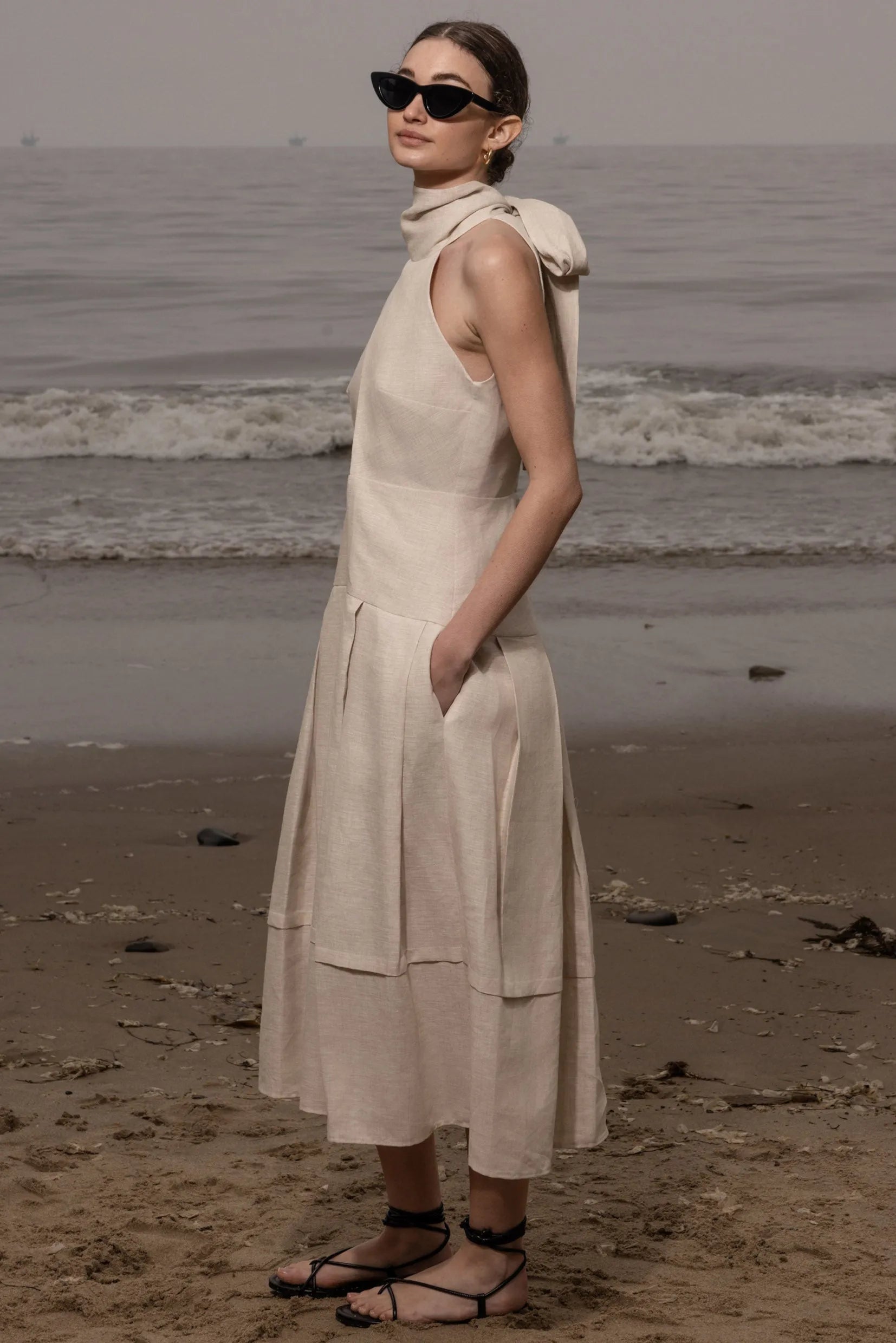 Ginger Dress - Natural Linen - Heidi Merrick