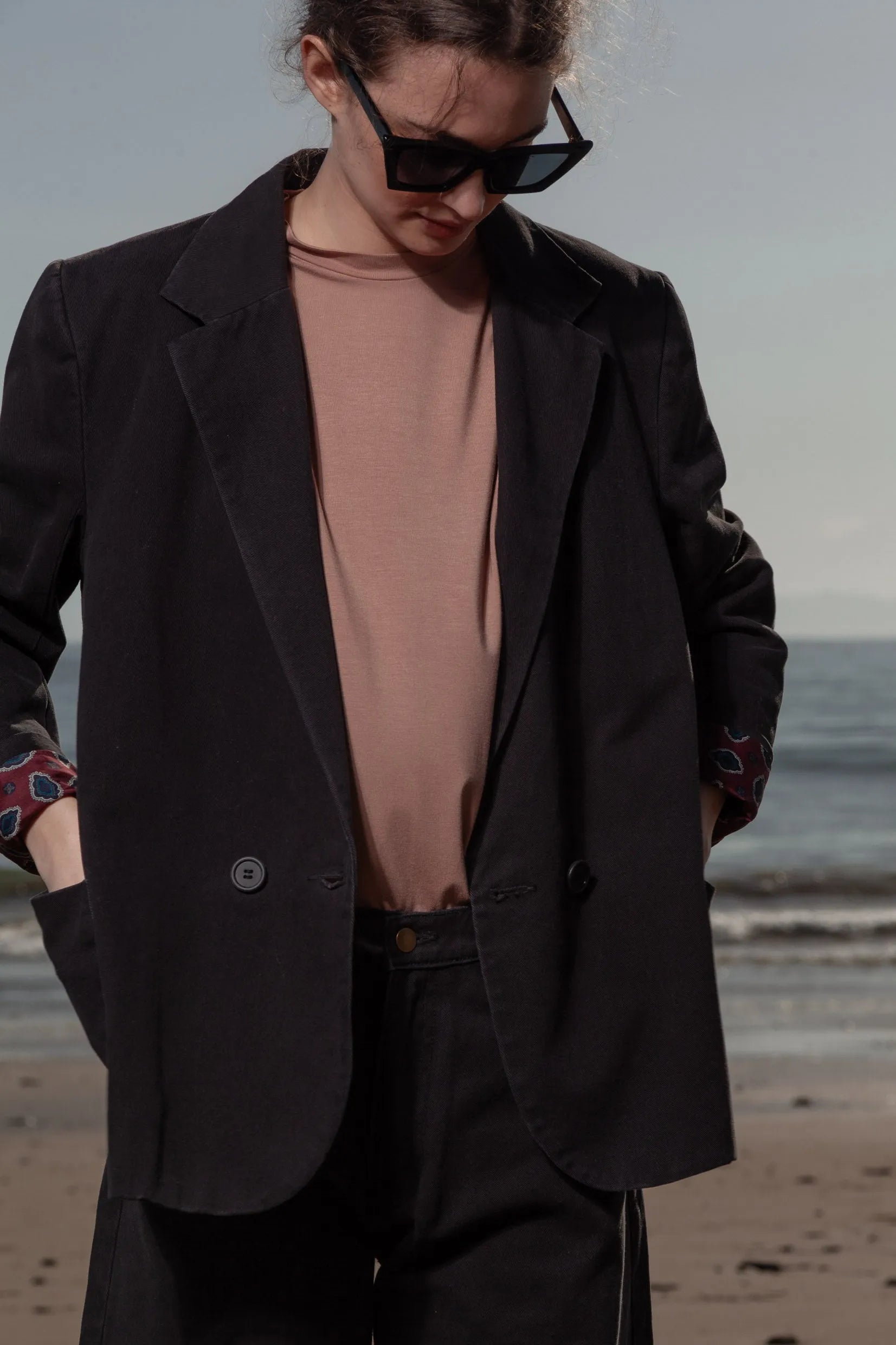 Neil Blazer - Black Denim - Heidi Merrick