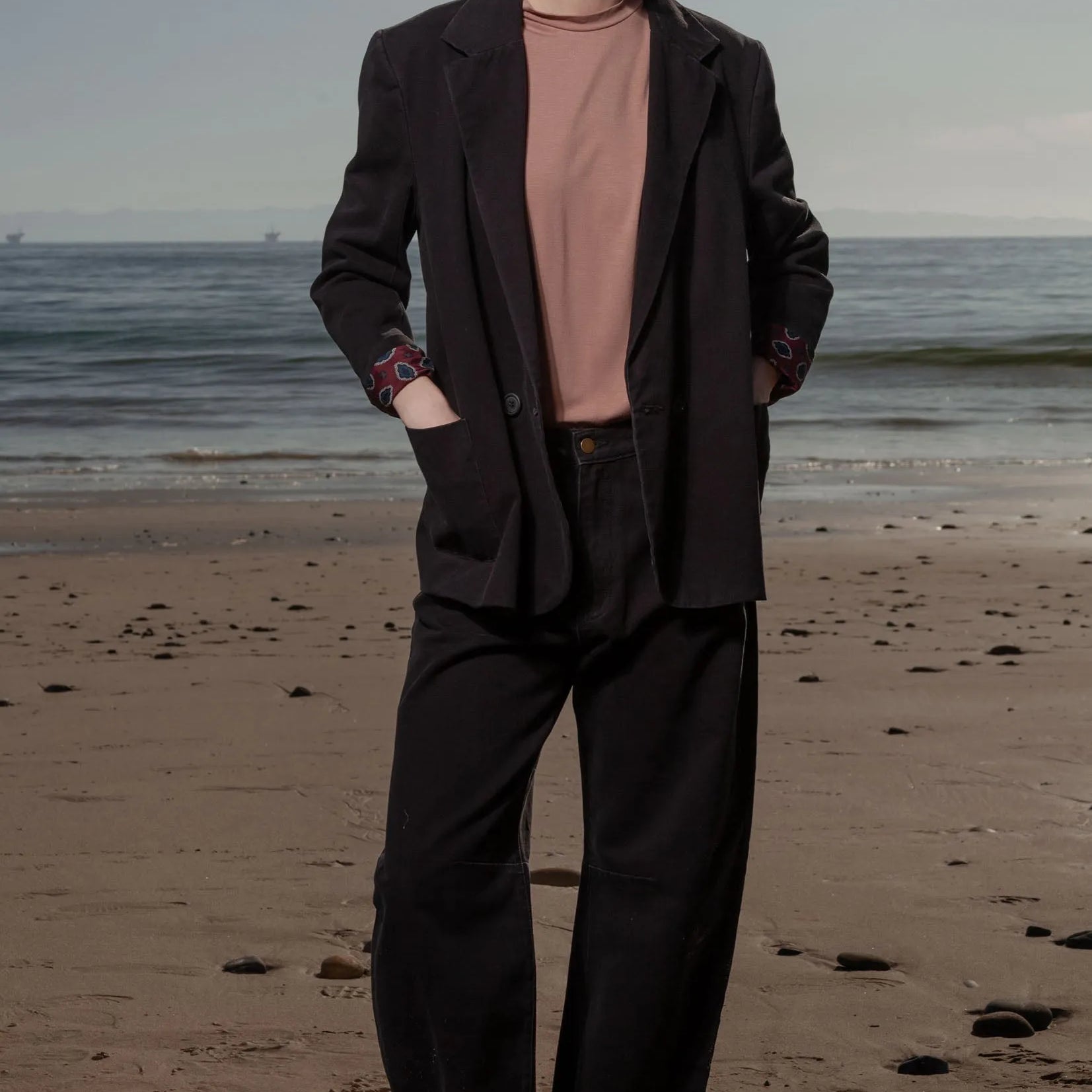 Neil Blazer - Black Denim - Heidi Merrick