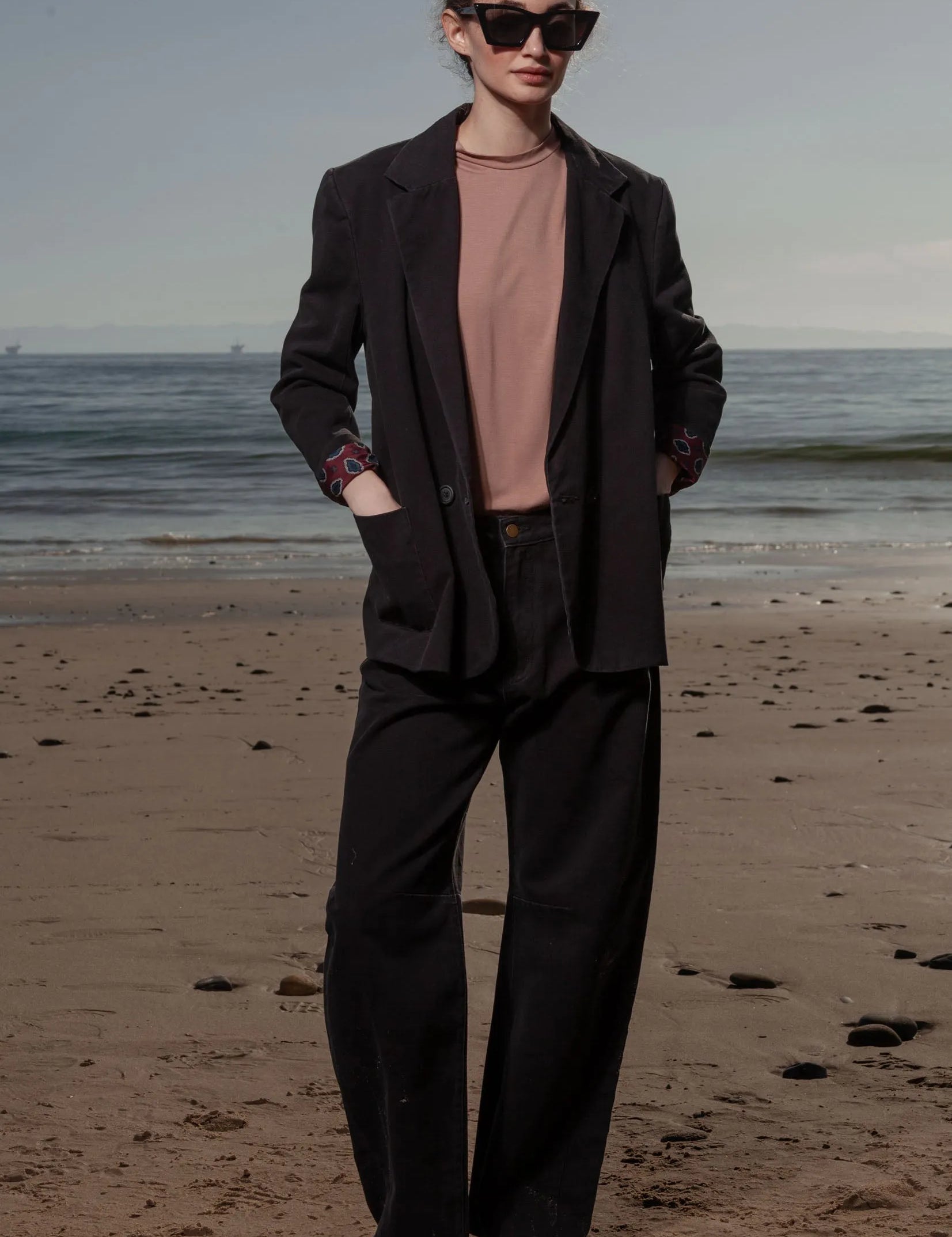 Neil Blazer - Black Denim - Heidi Merrick