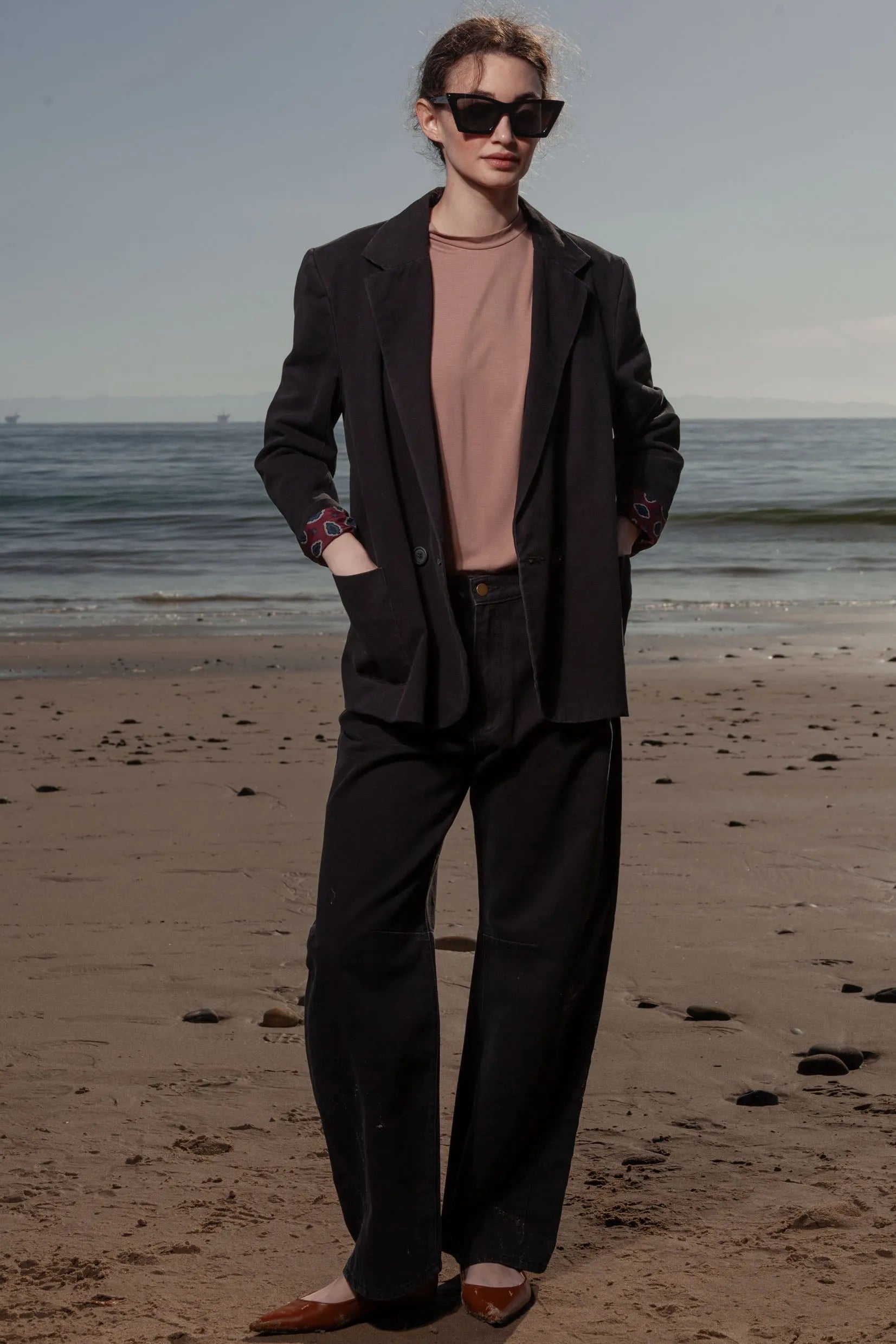 Neil Blazer - Black Denim - Heidi Merrick