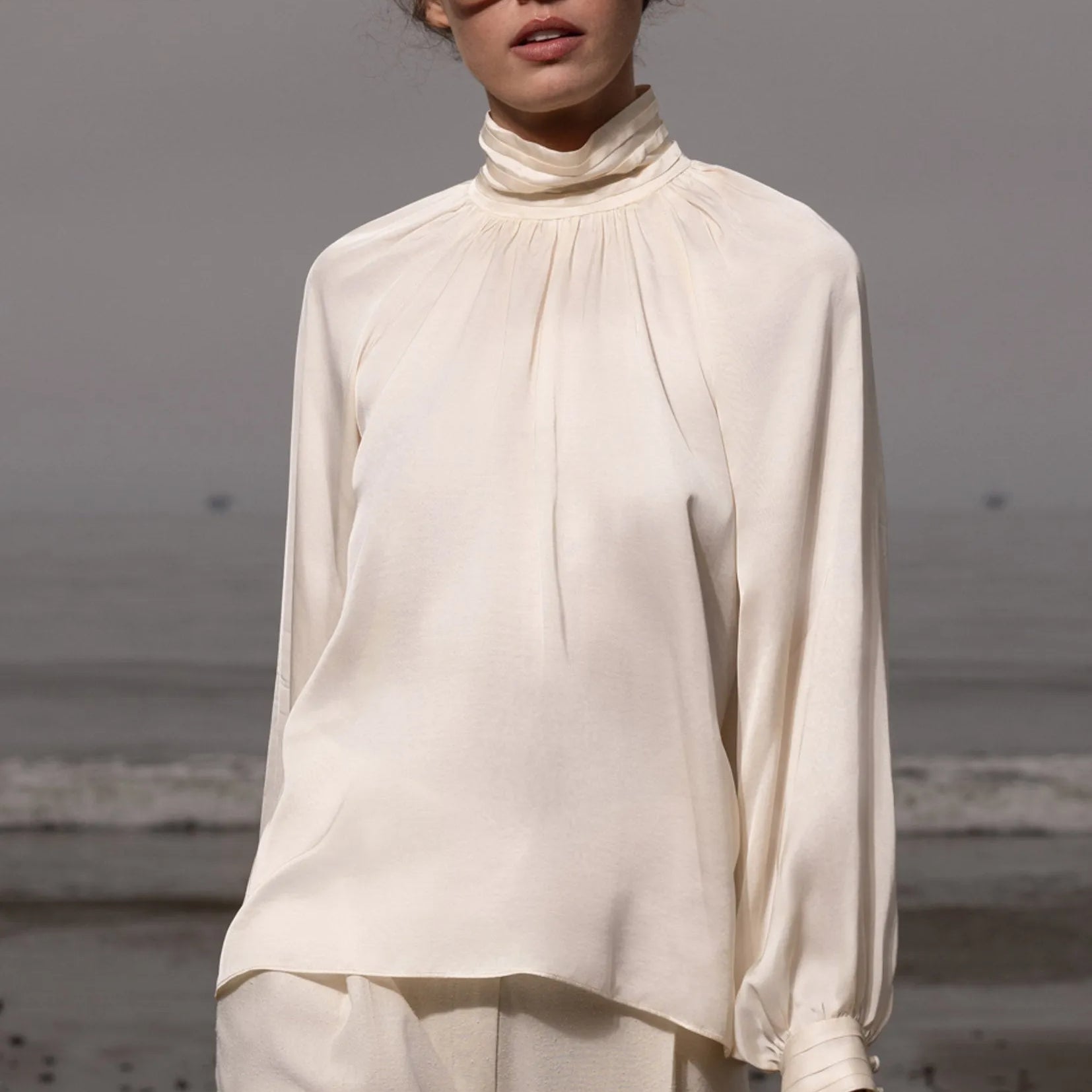 Letter Blouse - Cream - Heidi Merrick