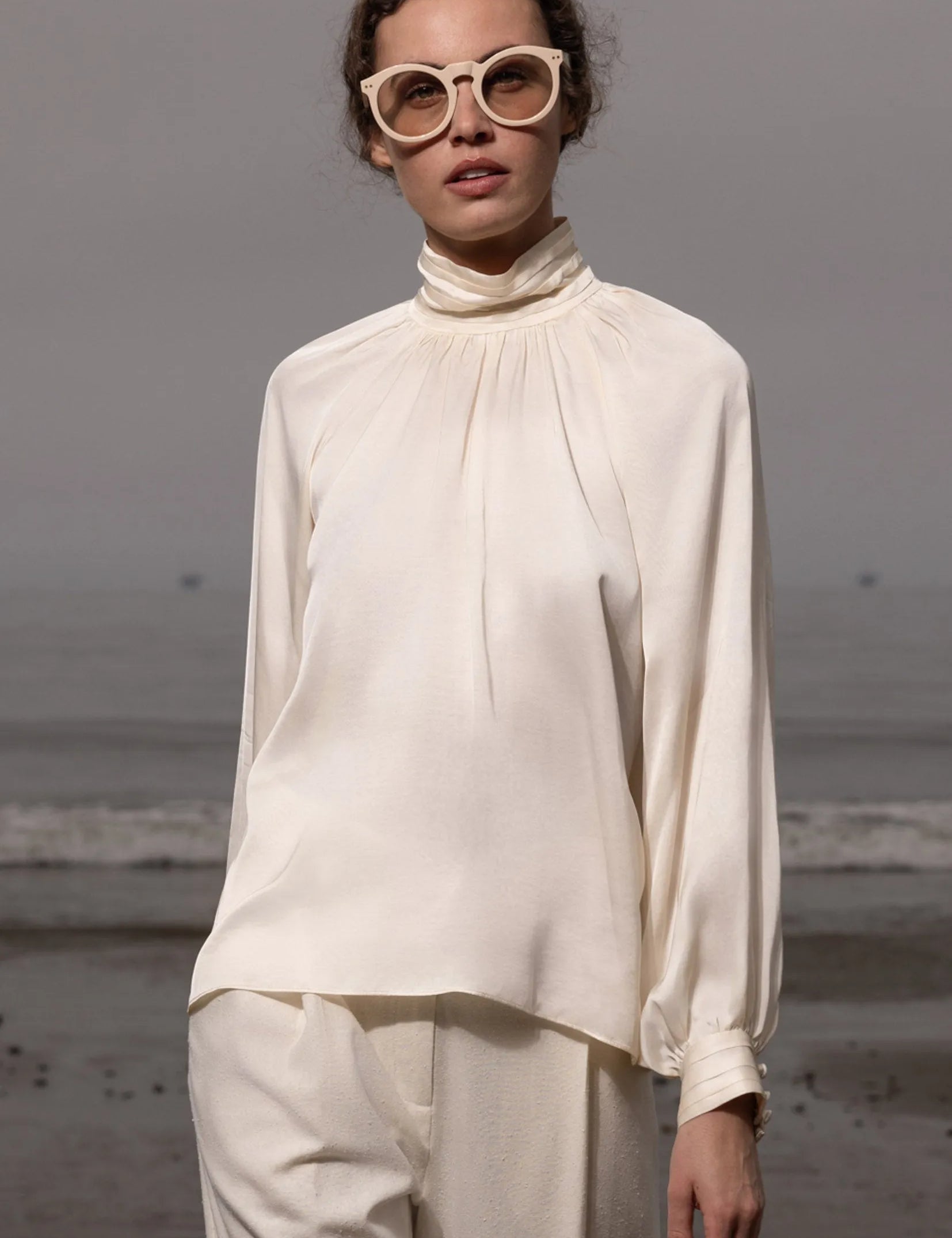Letter Blouse - Cream - Heidi Merrick