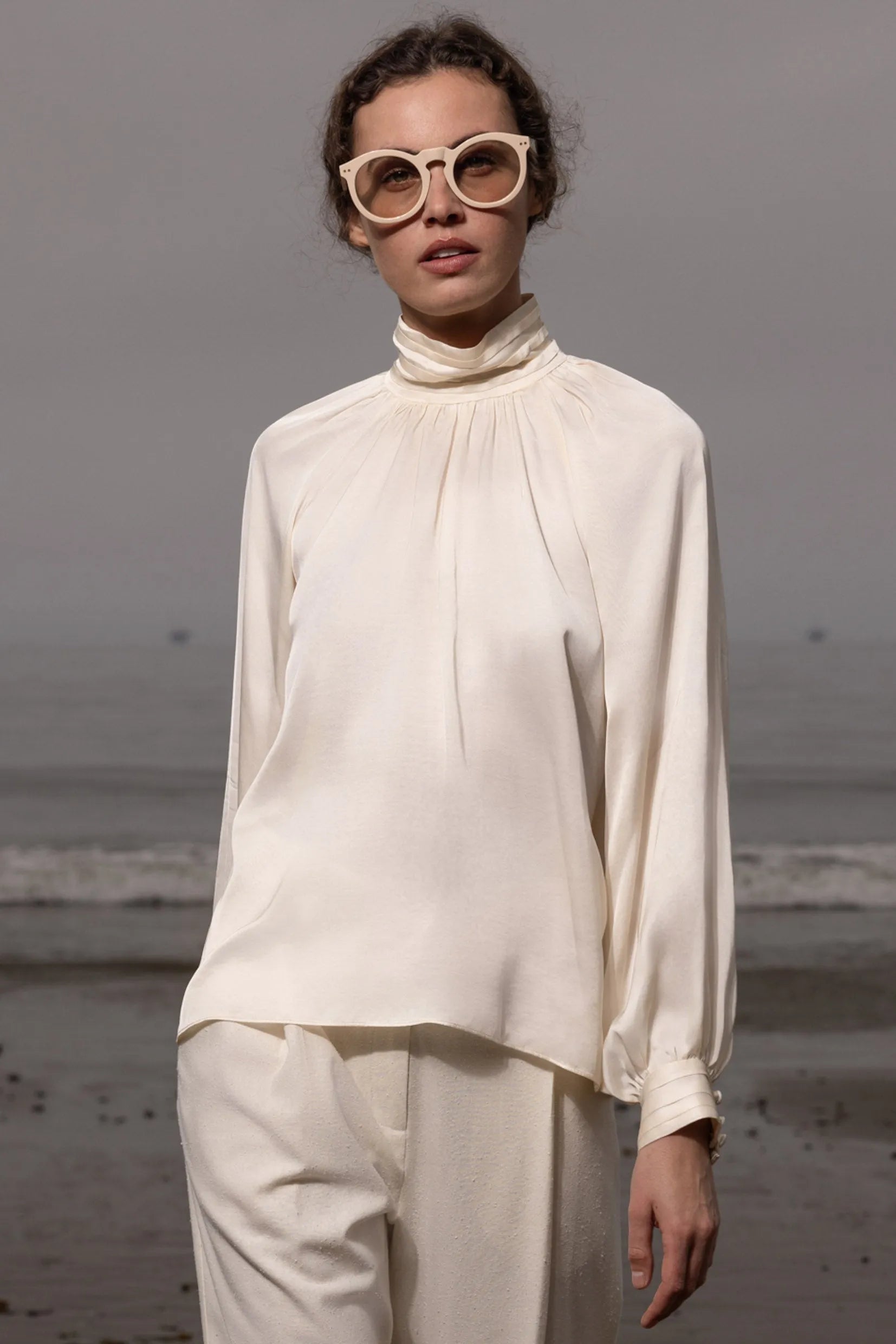 Letter Blouse - Cream - Heidi Merrick