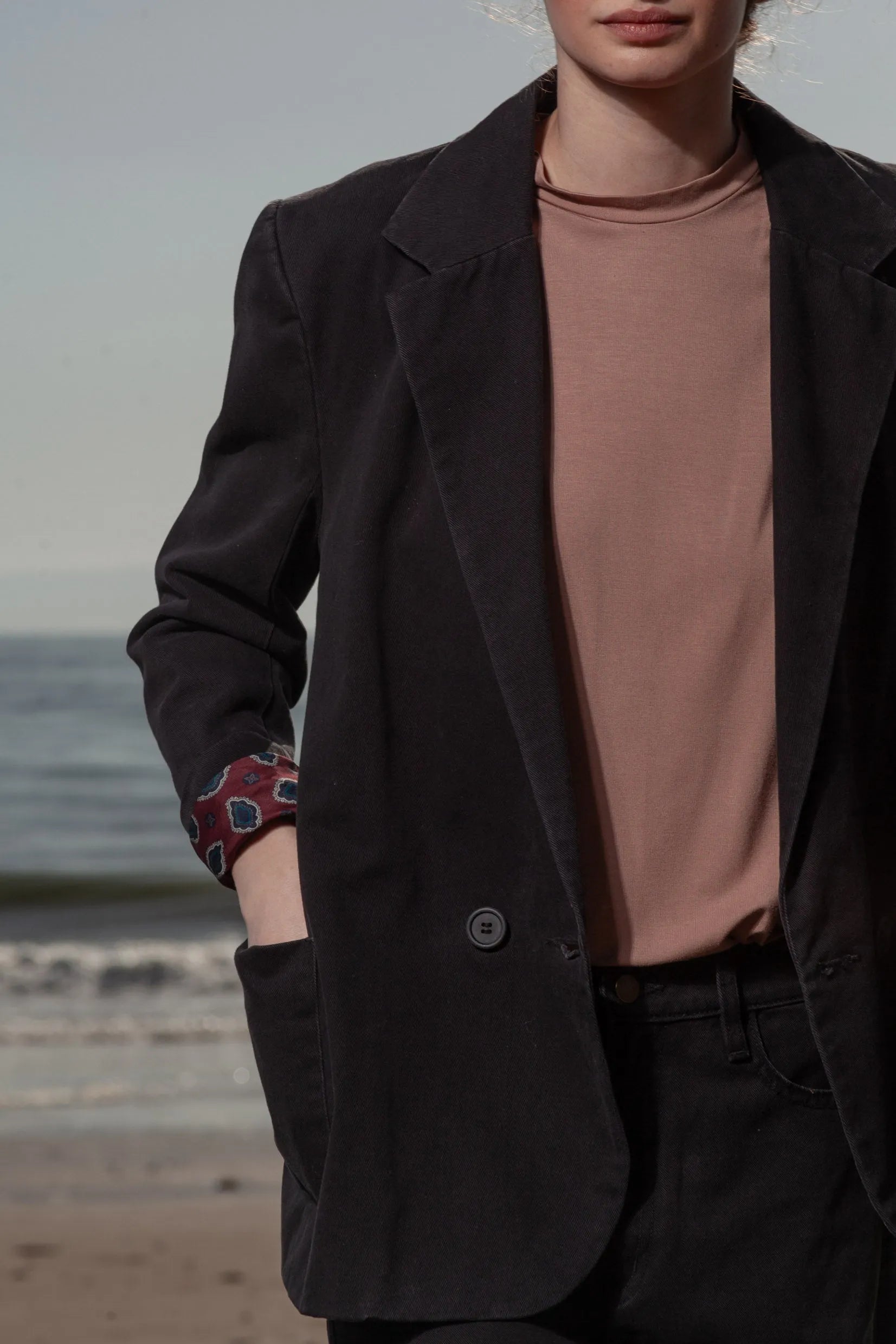 Neil Blazer - Black Denim - Heidi Merrick