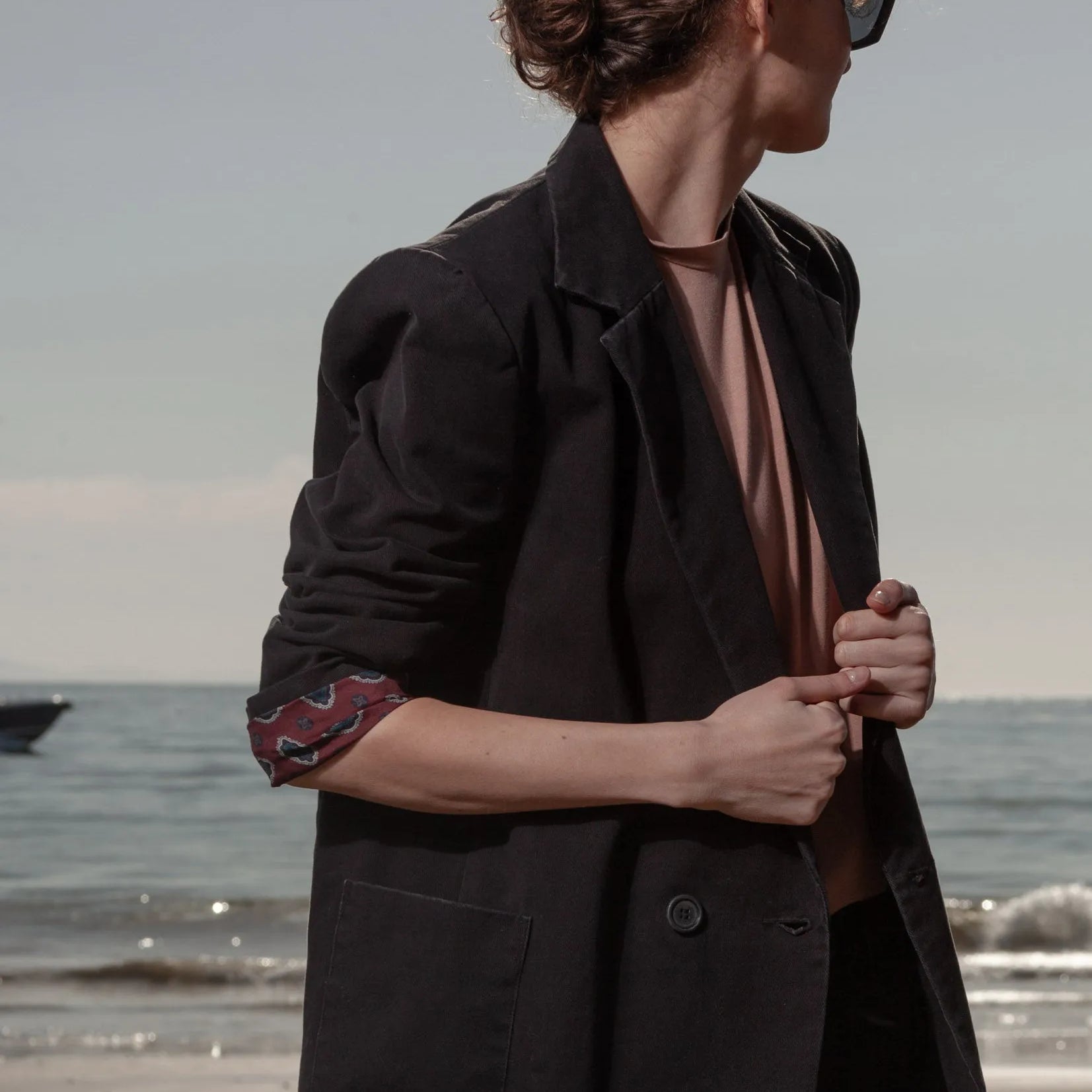 Neil Blazer - Black Denim - Heidi Merrick