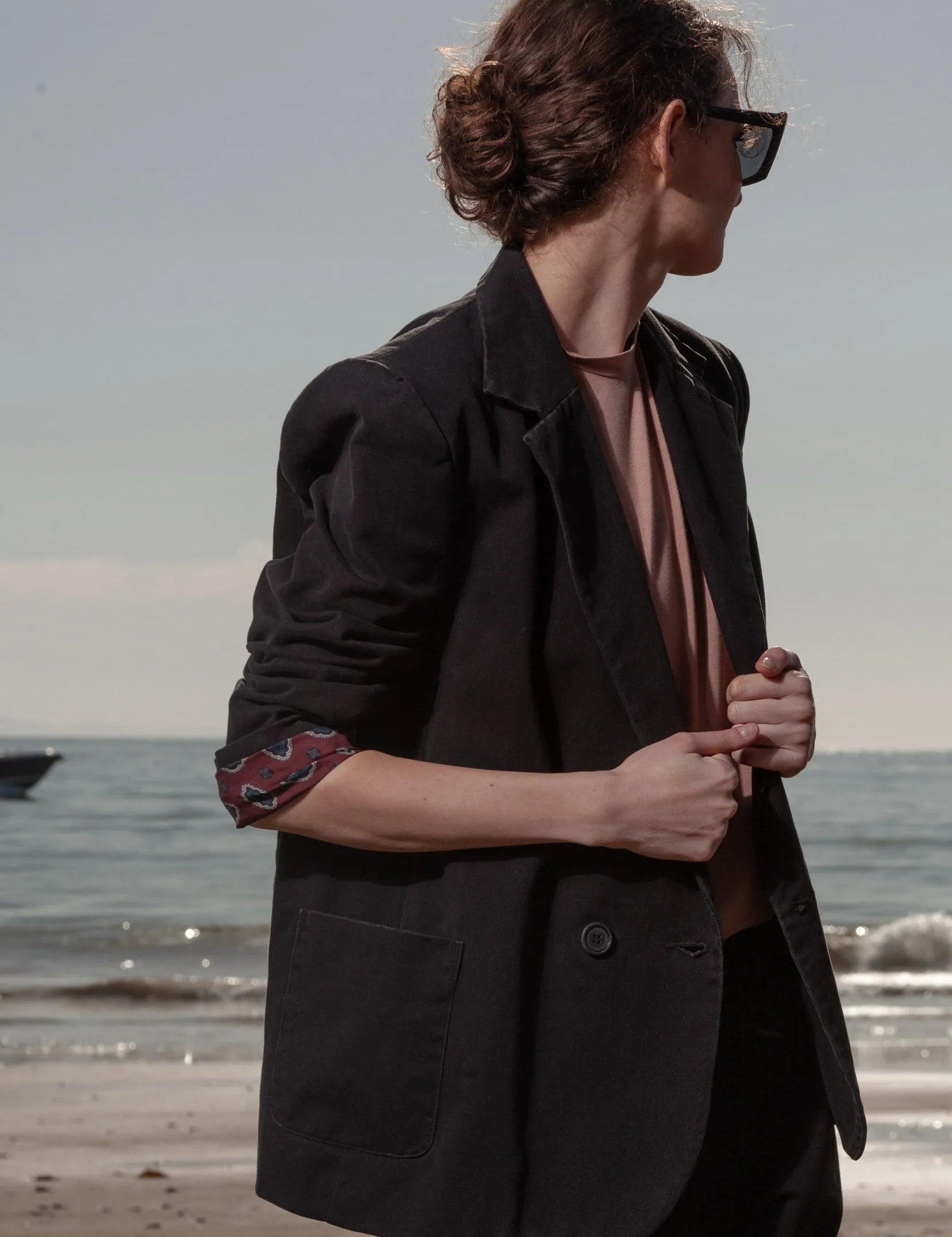 Neil Blazer - Black Denim - Heidi Merrick