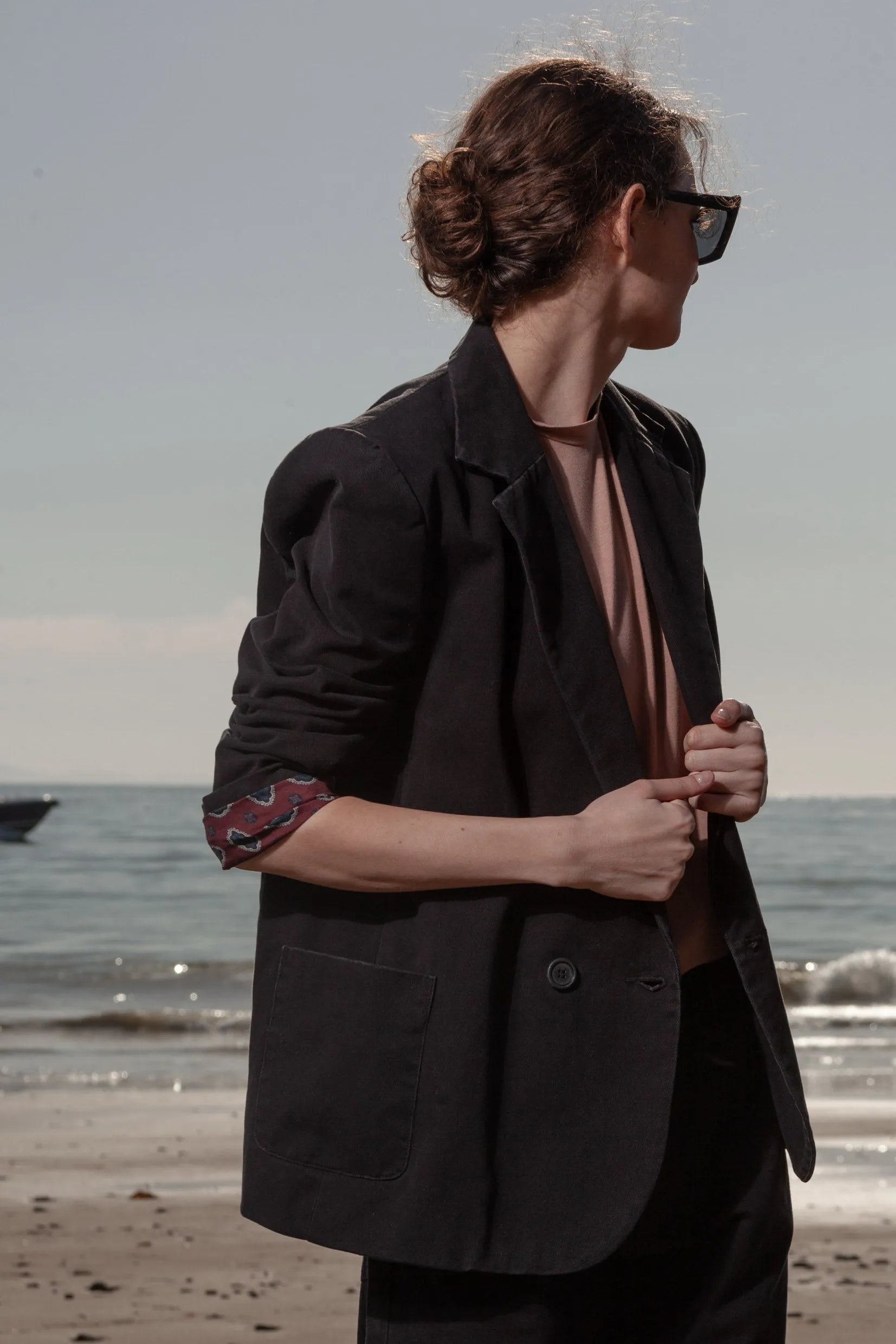 Neil Blazer - Black Denim - Heidi Merrick