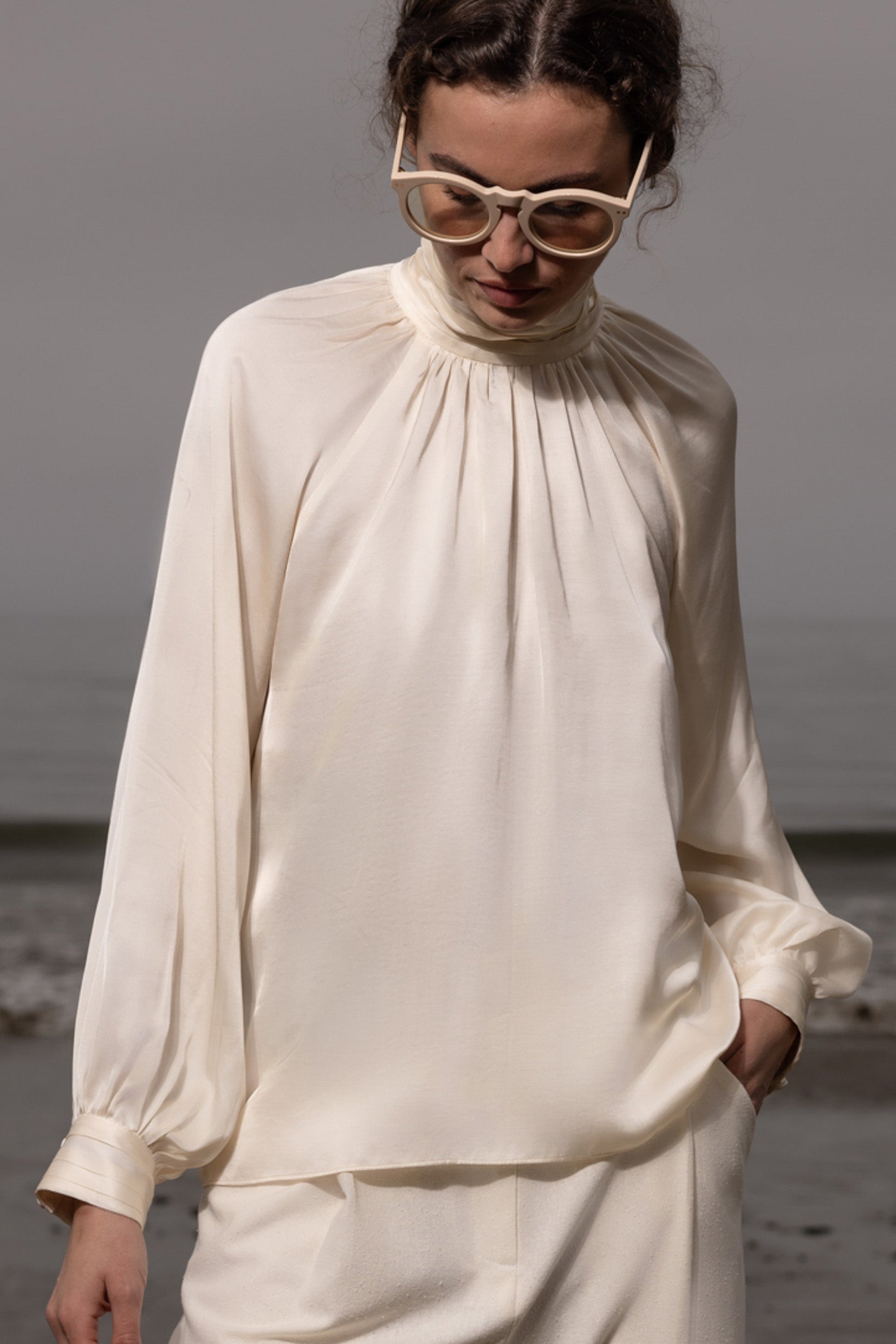 Letter Blouse - Cream - Heidi Merrick