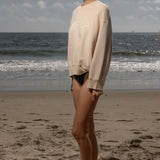 Barrel Sleeve SRF LA Crewneck - Ivory on Antique Cream - Heidi Merrick