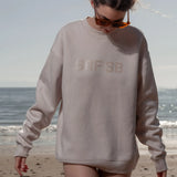 SRF SB Unisex Crewneck - Cream on Cream - Heidi Merrick