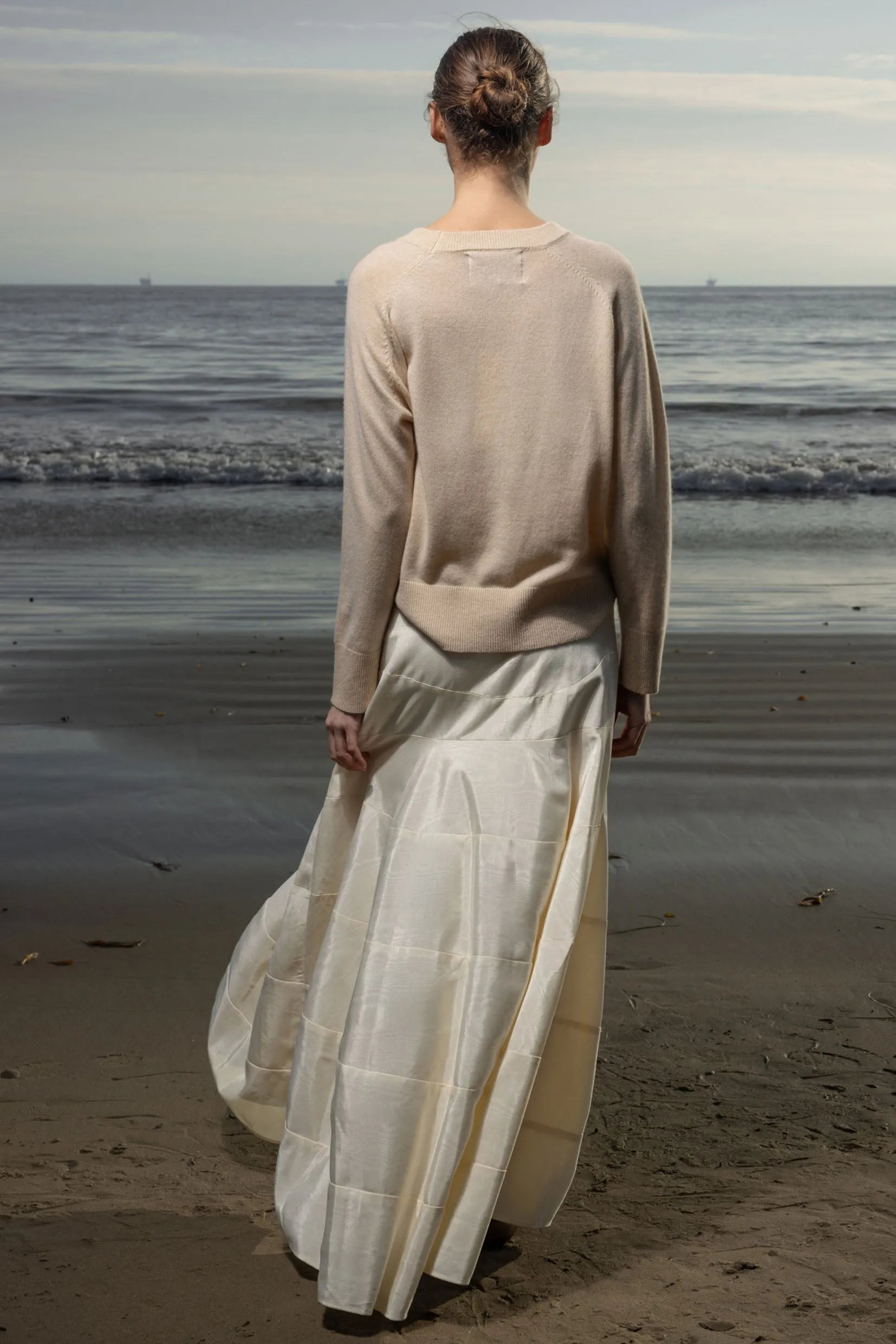 Gale Skirt - Champagne Moire - Heidi Merrick