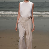 Chaplin Pant - Cream Ticking Stripe - Heidi Merrick