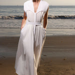 Tasya Dress - White Shirting - Heidi Merrick