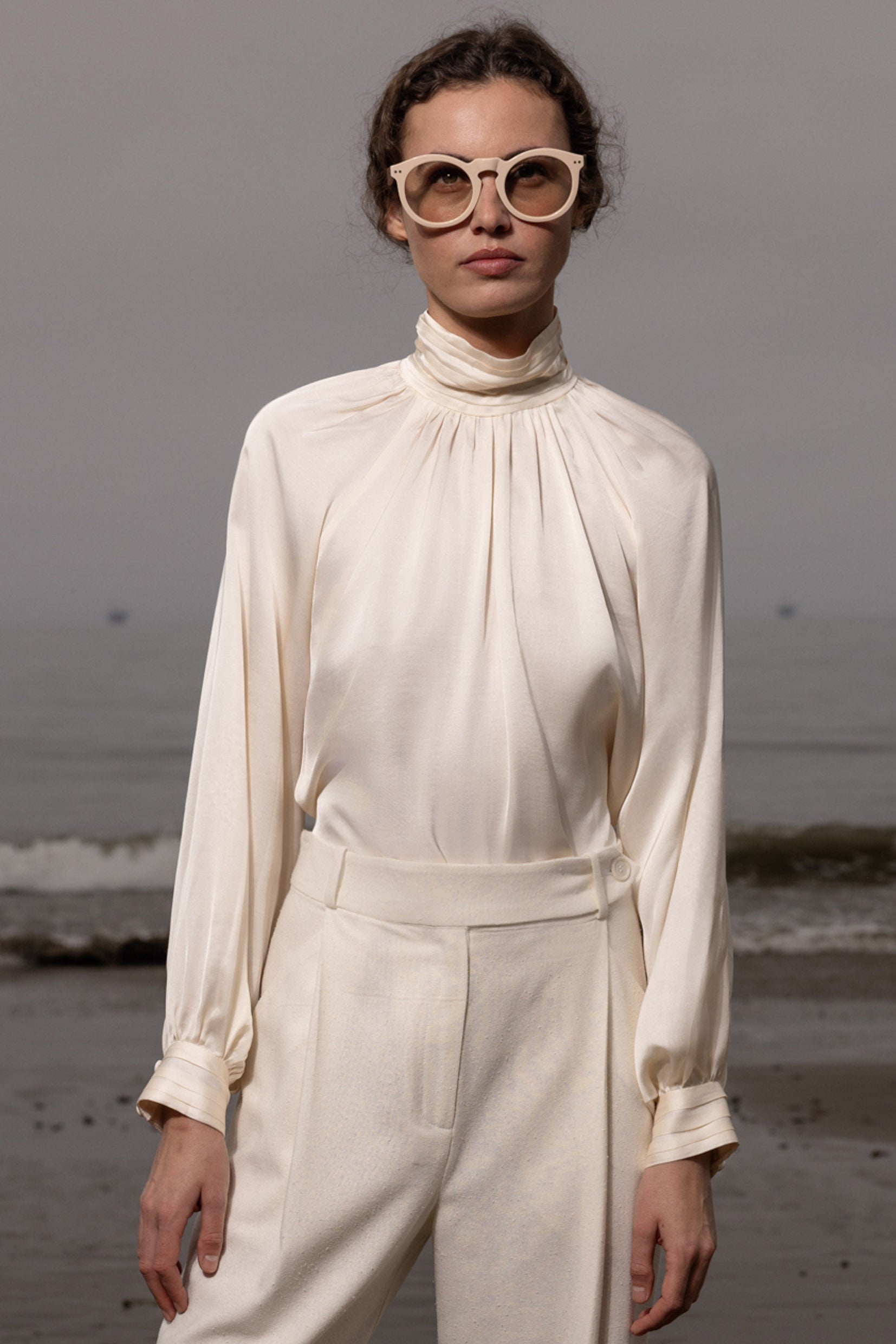 Letter Blouse - Cream - Heidi Merrick