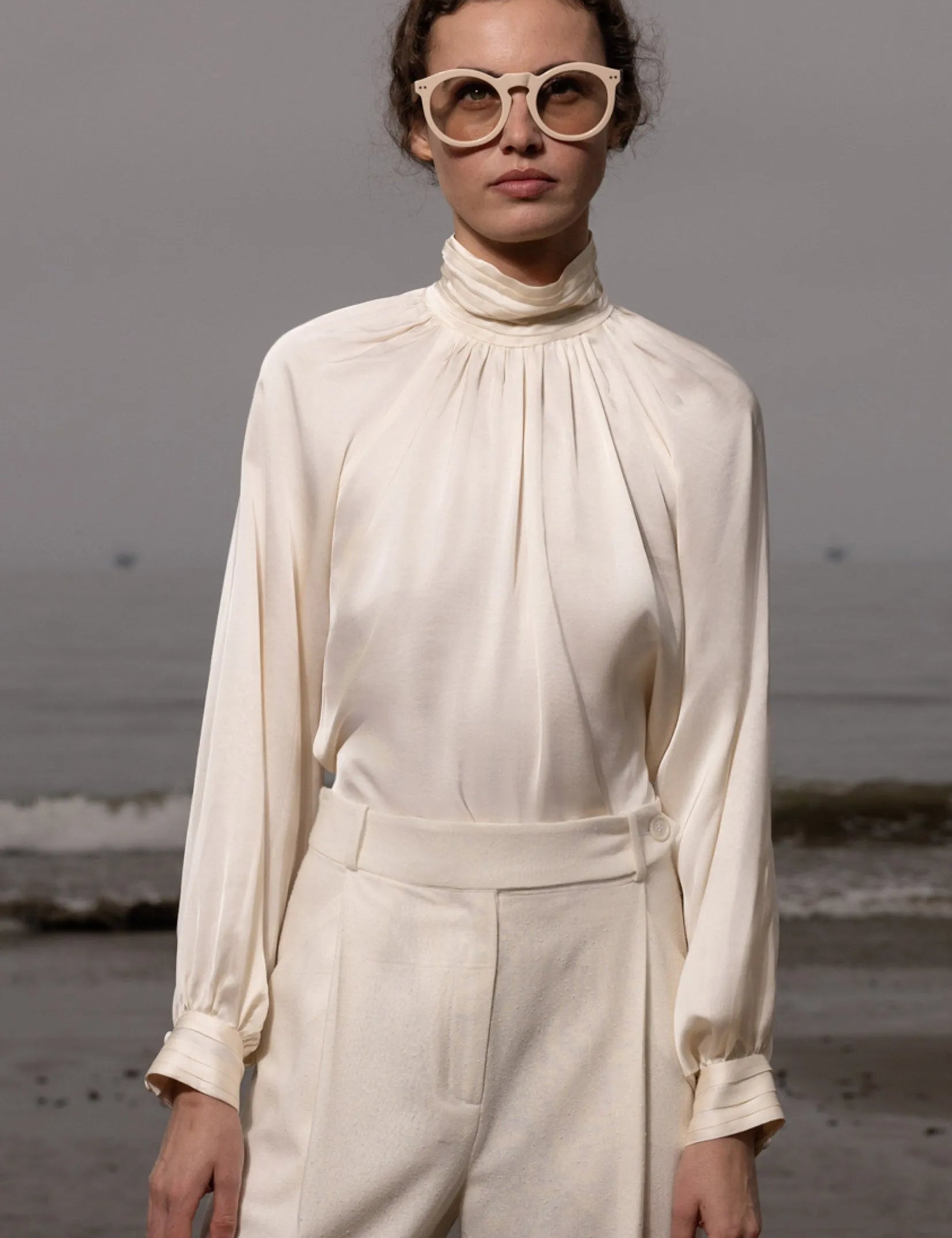 Letter Blouse - Cream - Heidi Merrick