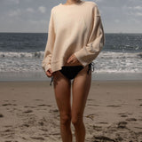 Barrel Sleeve SRF LA Crewneck - Ivory on Antique Cream - Heidi Merrick