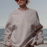 SRF SB Unisex Crewneck - Cream on Cream - Heidi Merrick