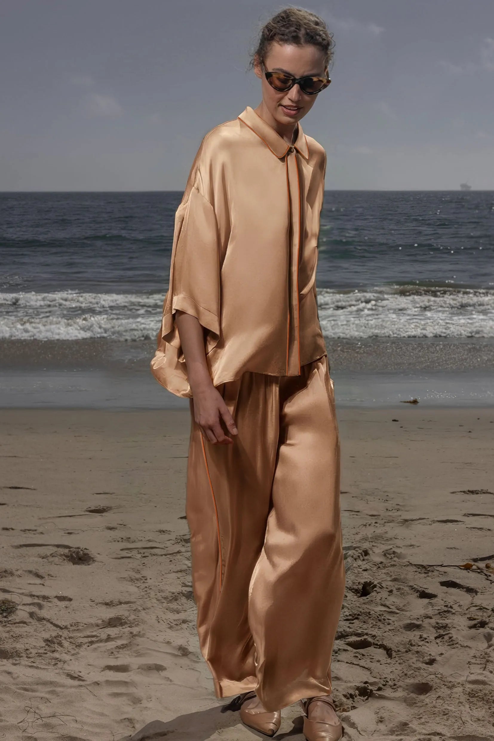 Evening Out PJ Top - Toast - Heidi Merrick