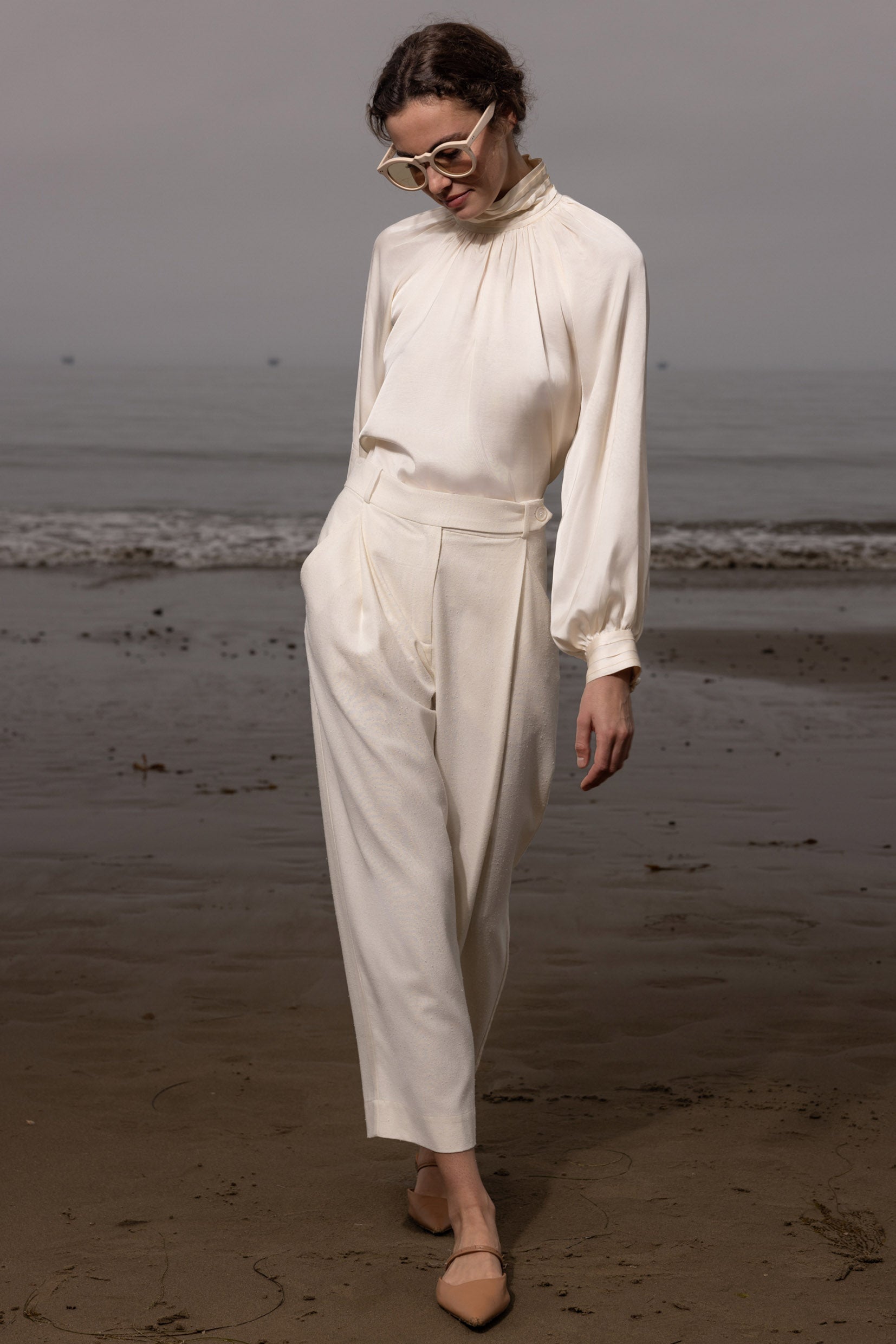 Letter Blouse - Cream - Heidi Merrick