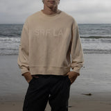 Barrel Sleeve SRF LA Crewneck - Ivory on Antique Cream - Heidi Merrick