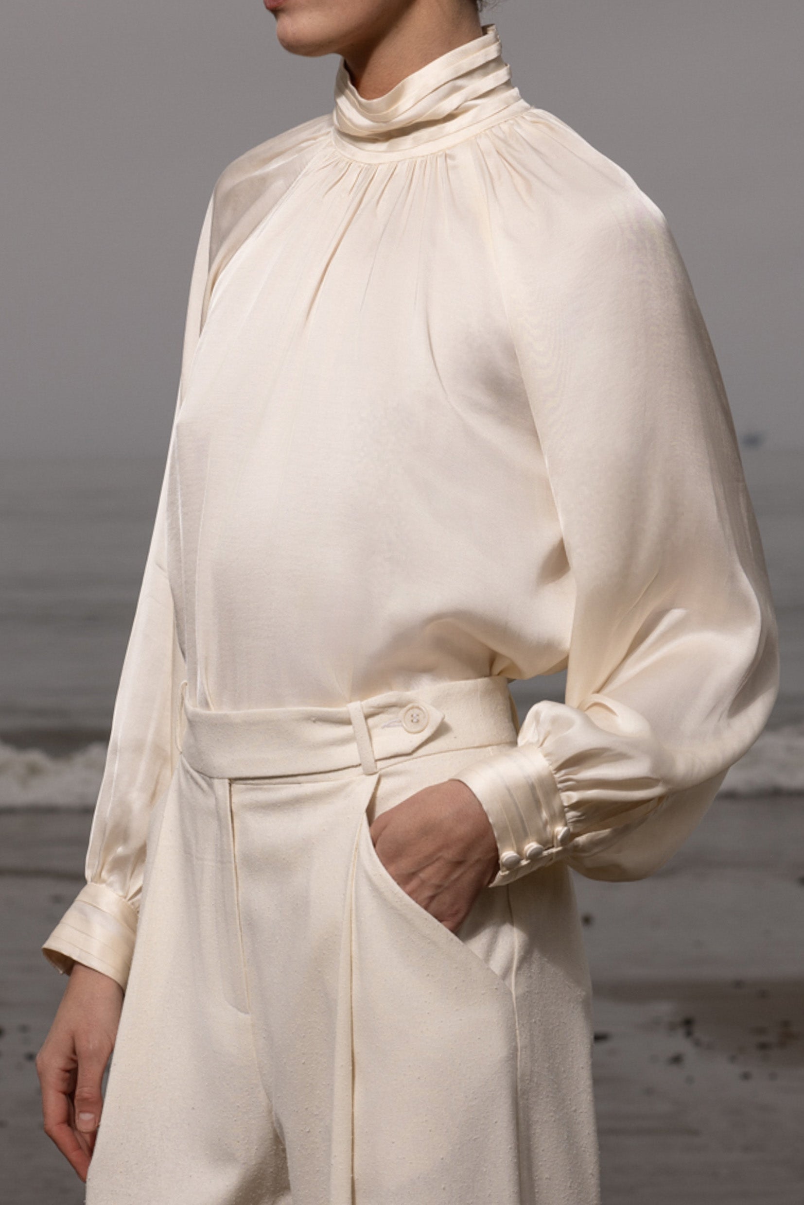 Letter Blouse - Cream - Heidi Merrick