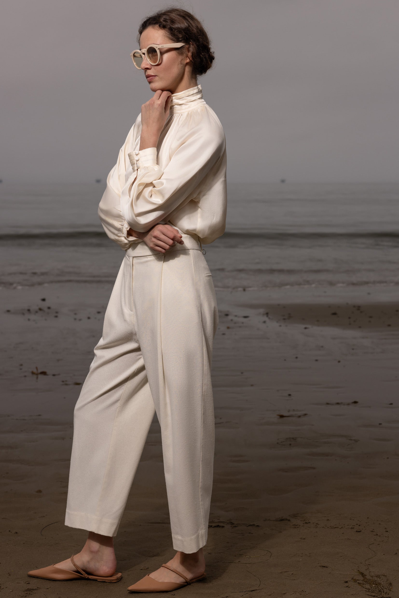 Letter Blouse - Cream - Heidi Merrick