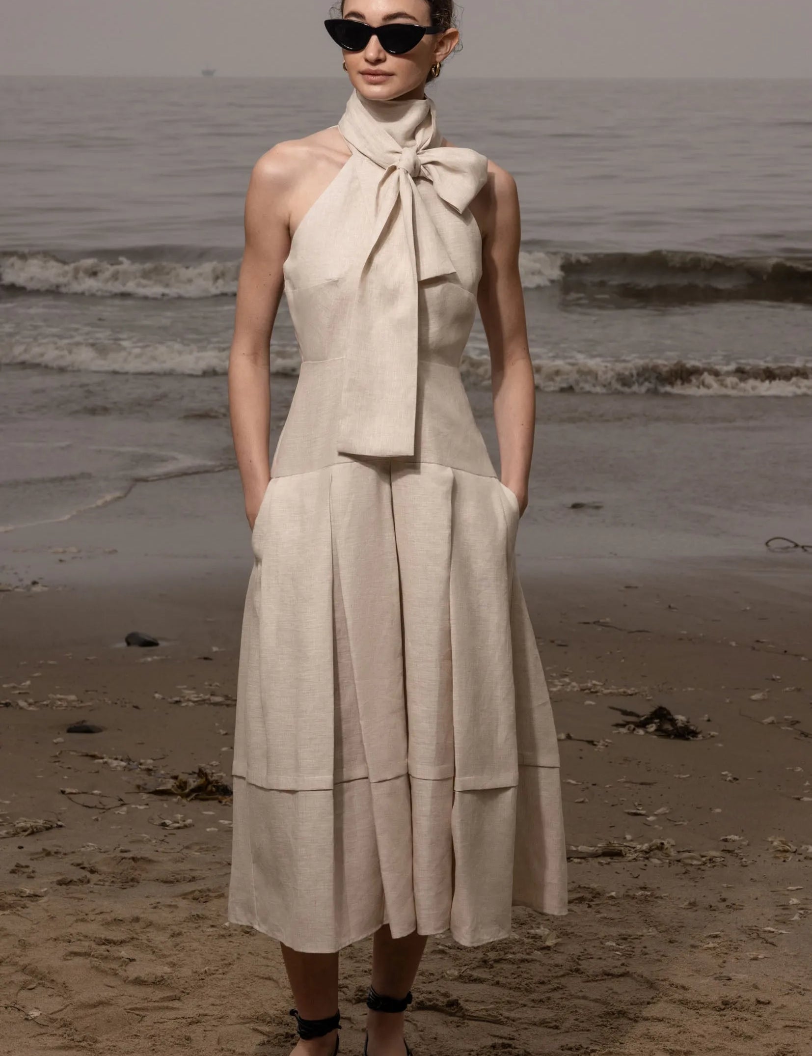 Ginger Dress - Natural Linen - Heidi Merrick