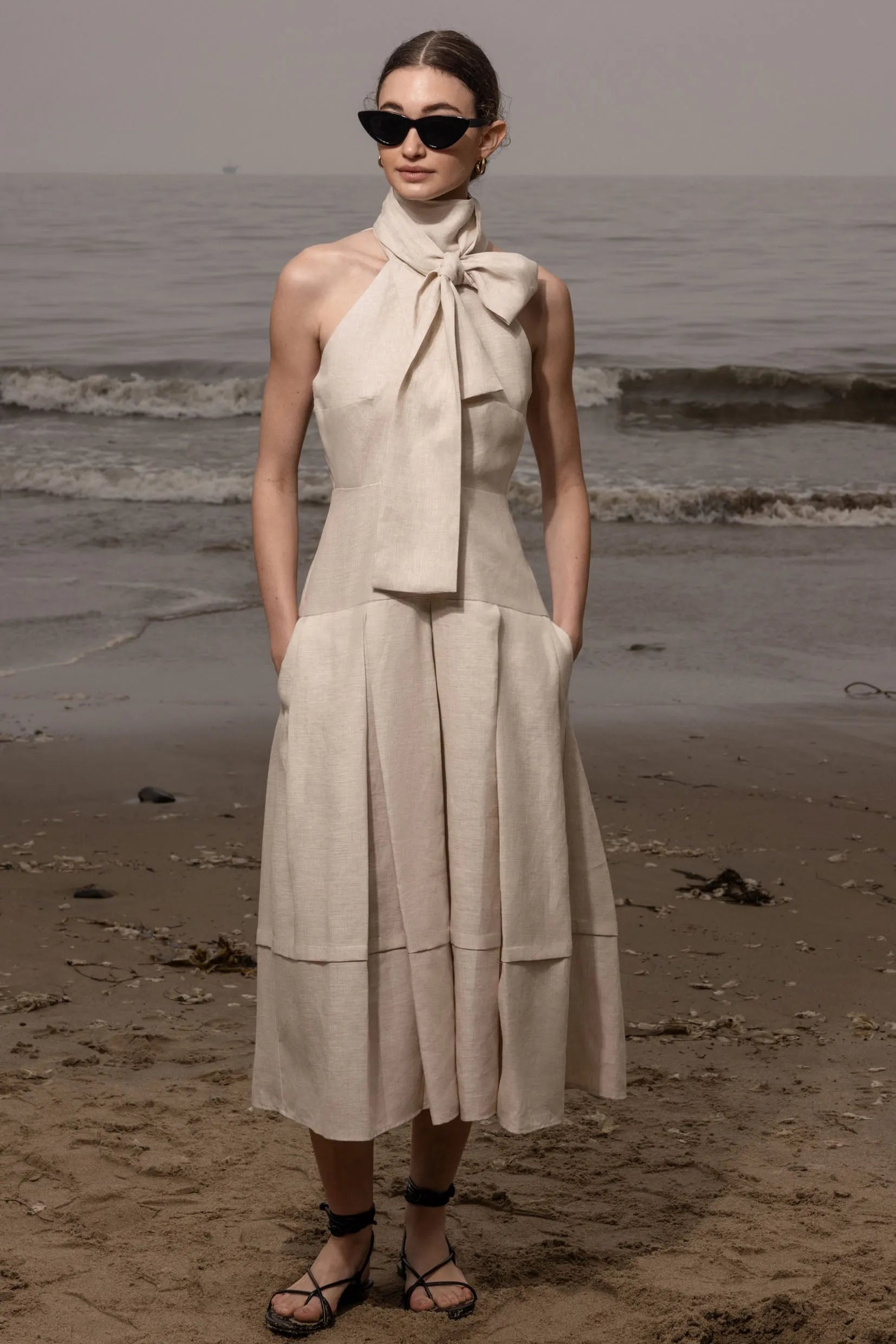 Ginger Dress - Natural Linen - Heidi Merrick