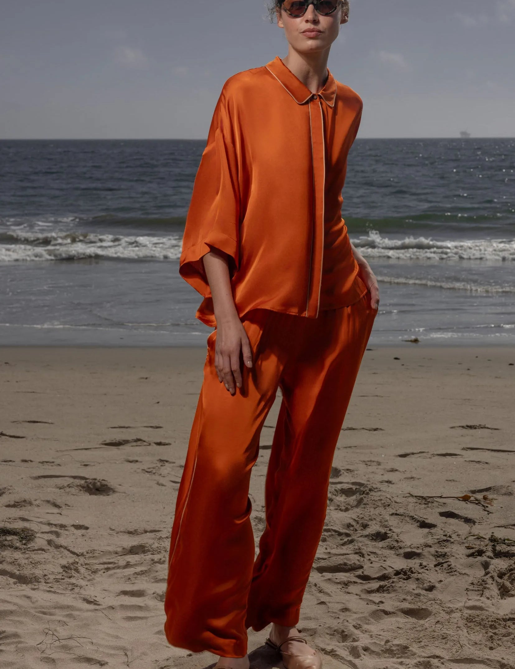 Evening Out PJ Pant - Flame - Heidi Merrick