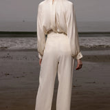 Baptise Pant - Ivory Silk Noil - Heidi Merrick