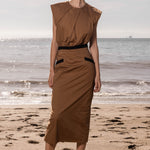 KATE DRESS - TAN POPPLIN - Heidi Merrick