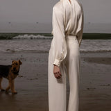 Baptise Pant - Ivory Silk Noil - Heidi Merrick