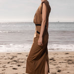 KATE DRESS - TAN POPPLIN - Heidi Merrick