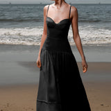 Garden Dress - Black Linen