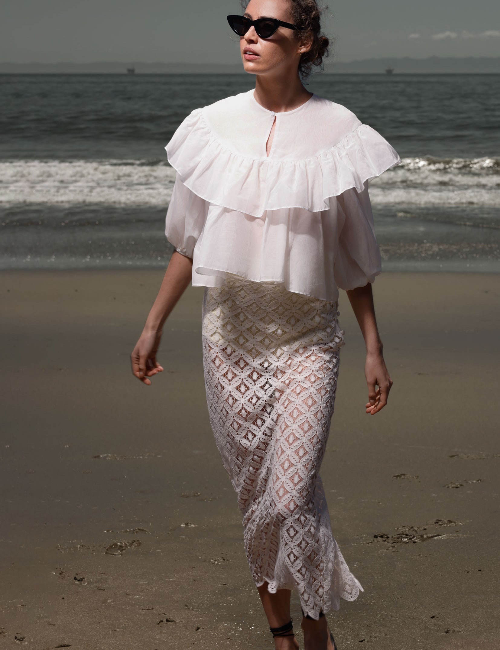 Moon Top - White - Heidi Merrick