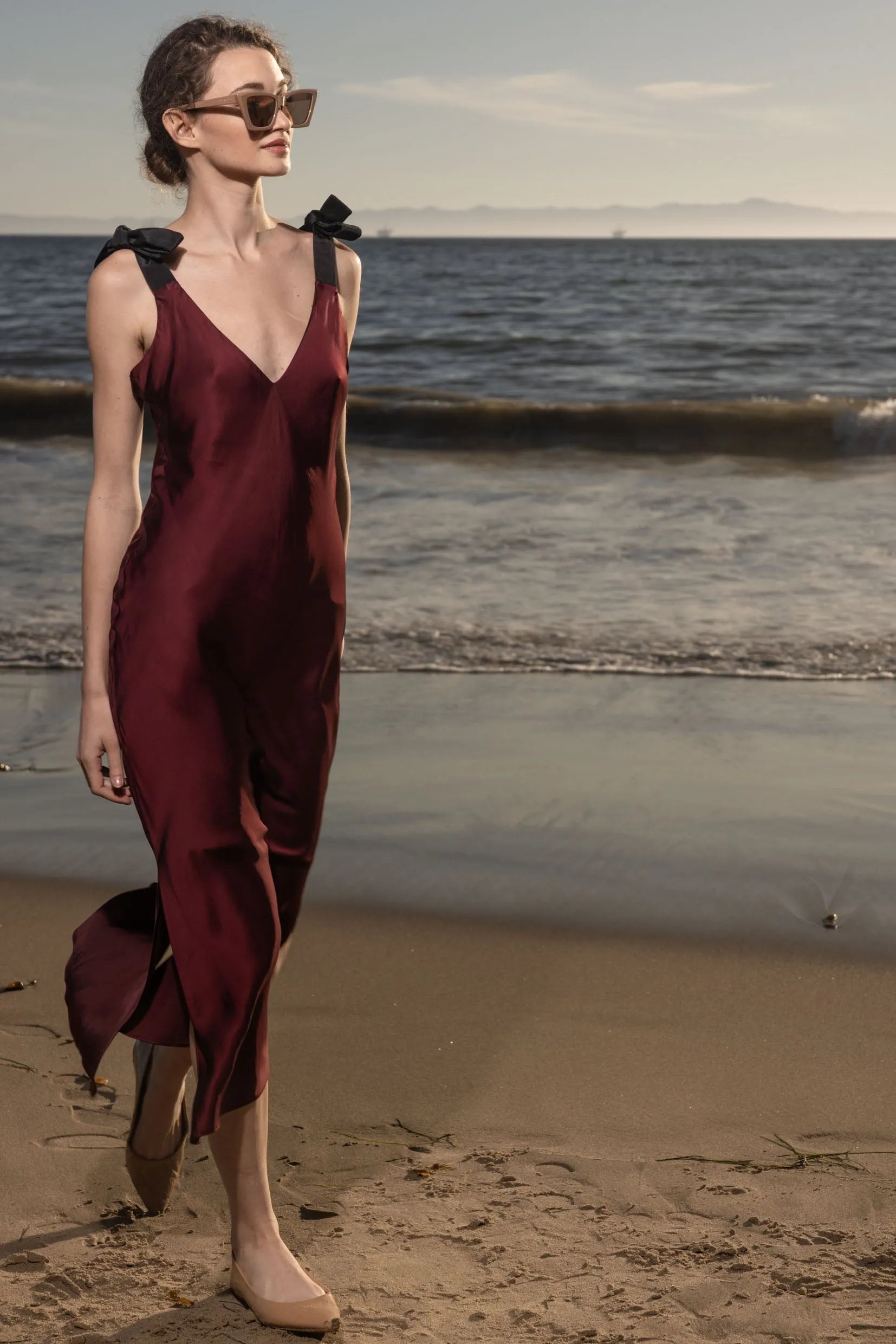 Marion Slip Dress - Burgundy - Heidi Merrick