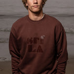 70's SRF LA Unisex Crewneck - Chocolate - Heidi Merrick