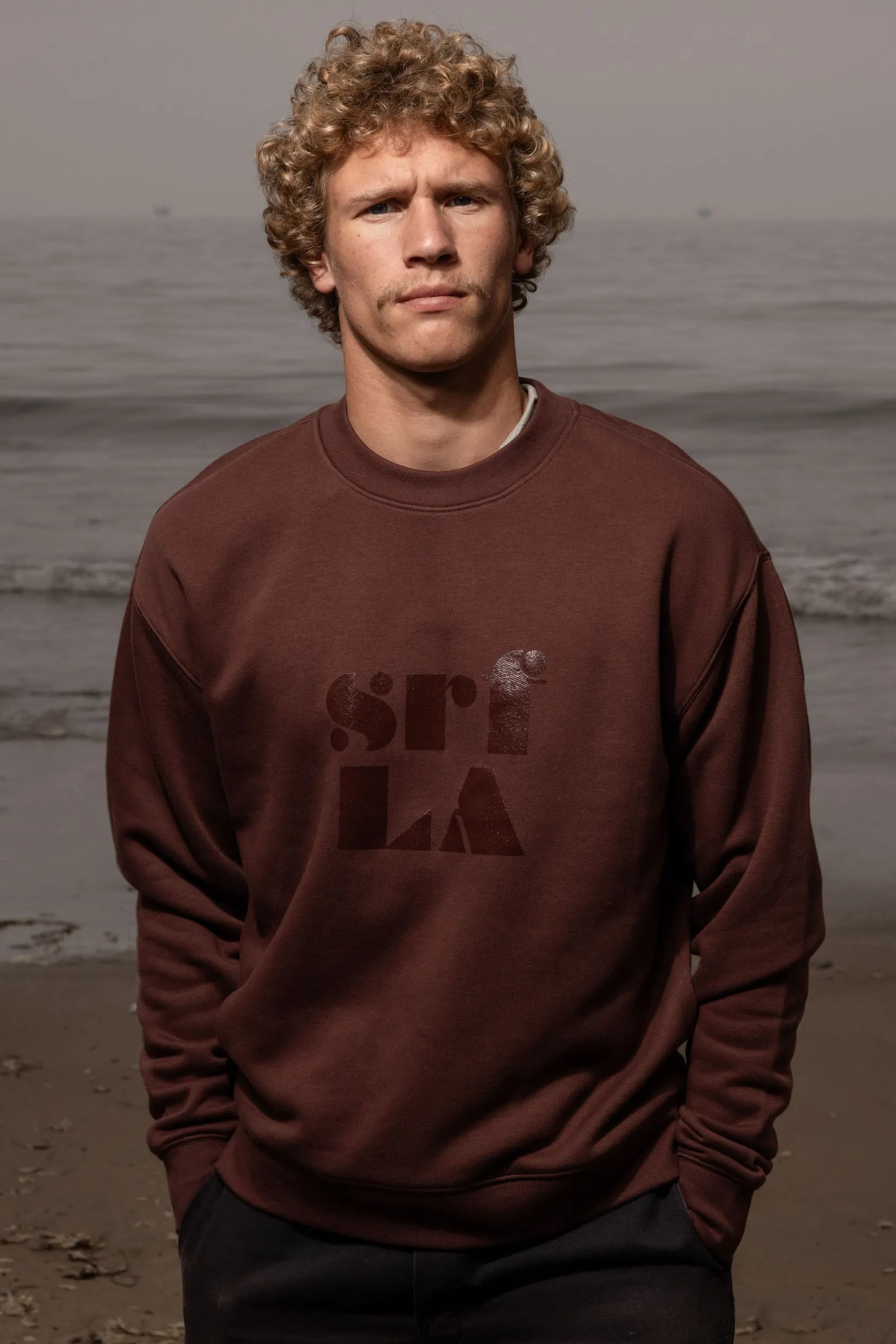 70's SRF LA Unisex Crewneck - Chocolate - Heidi Merrick