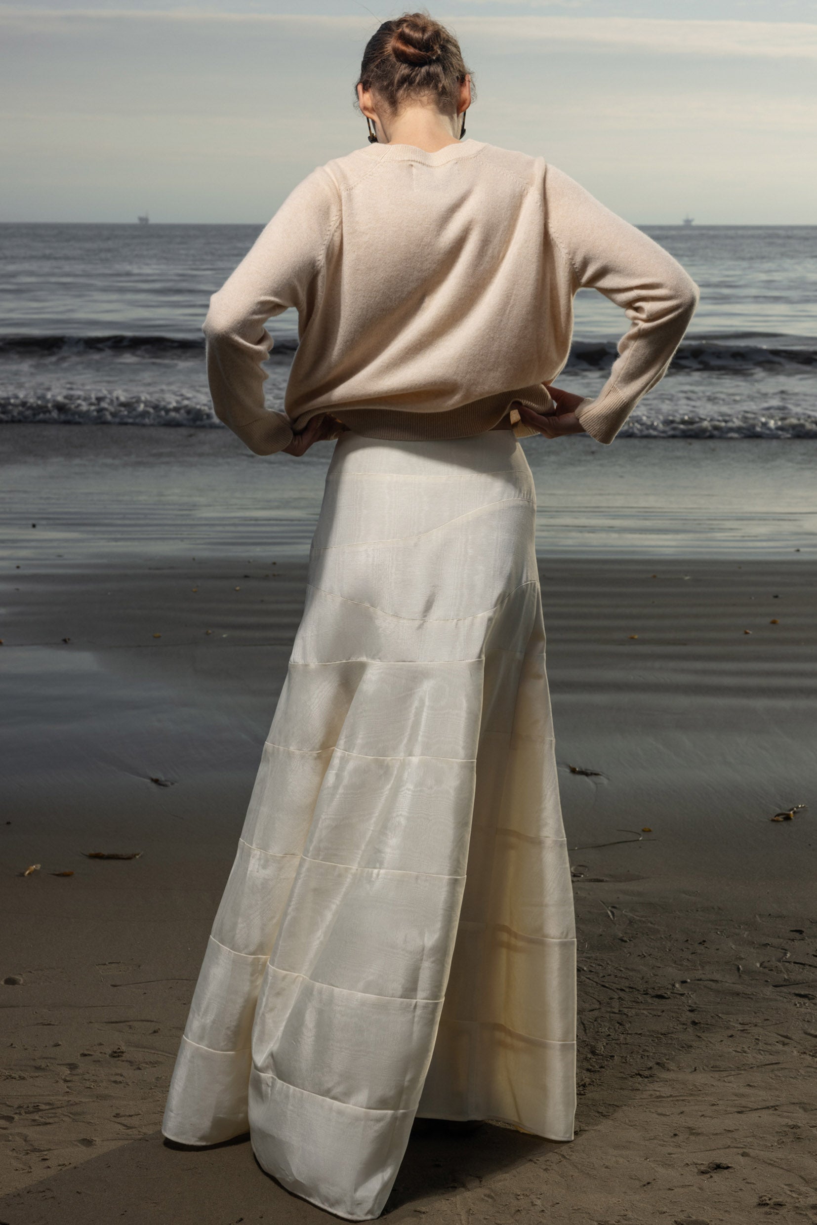 Gale Skirt - Champagne Moire - Heidi Merrick