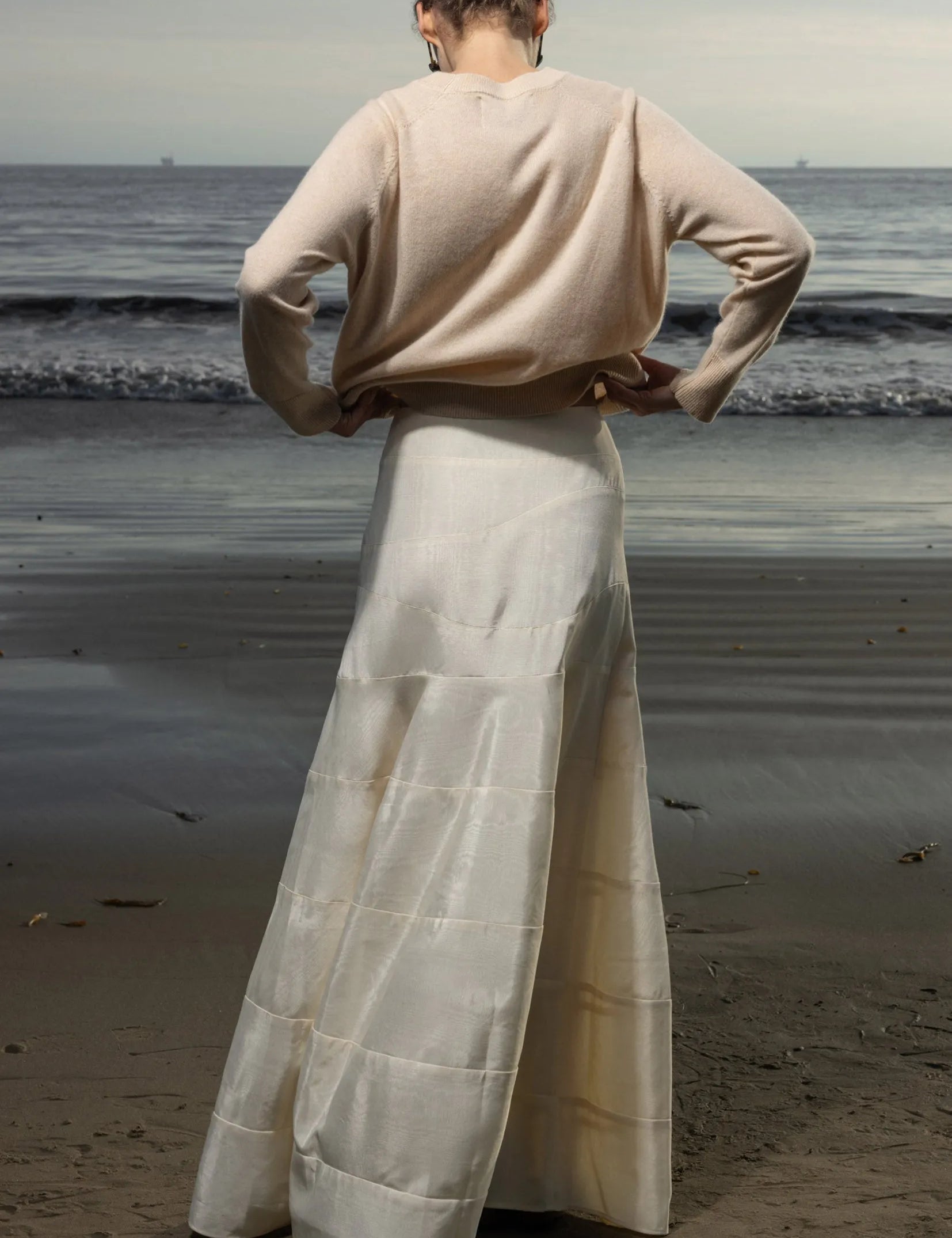 Gale Skirt - Champagne Moire - Heidi Merrick