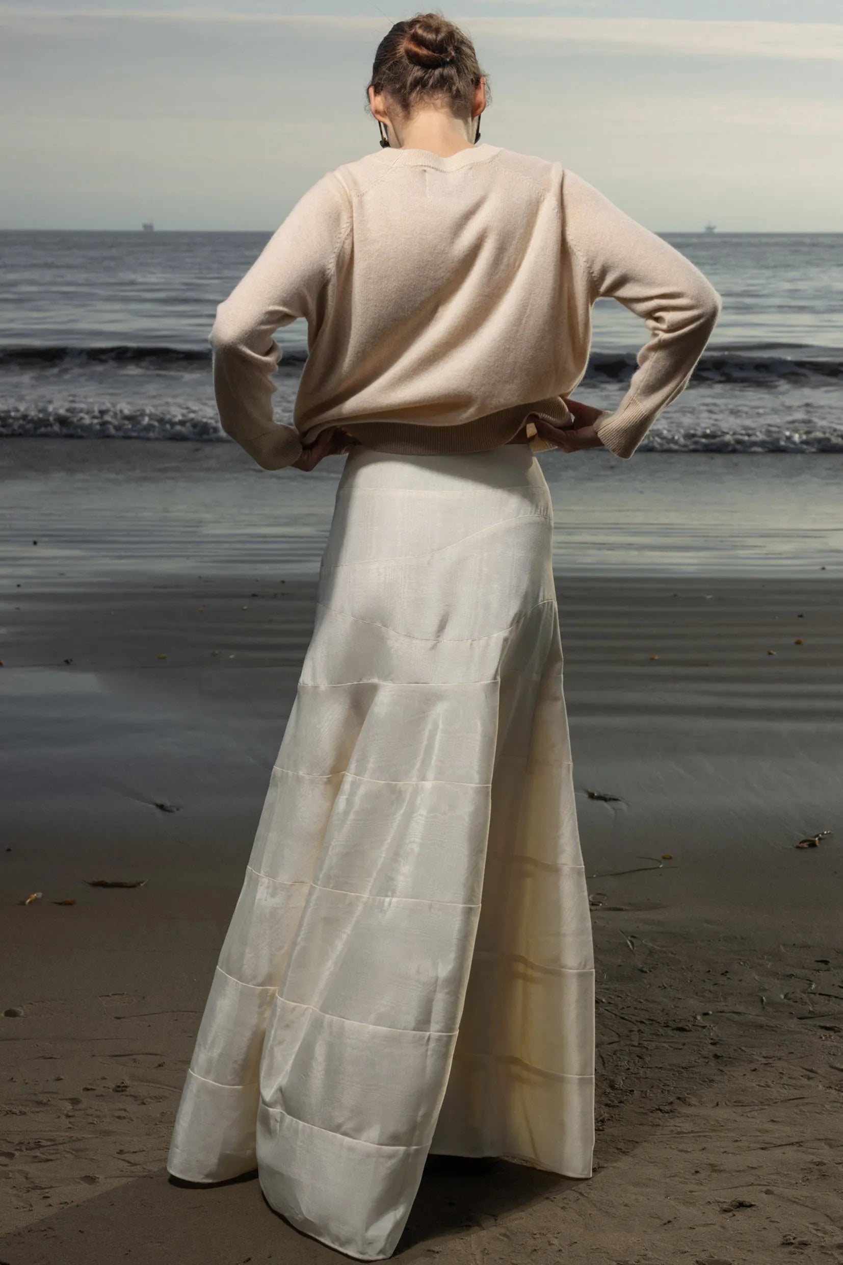 Gale Skirt - Champagne Moire - Heidi Merrick
