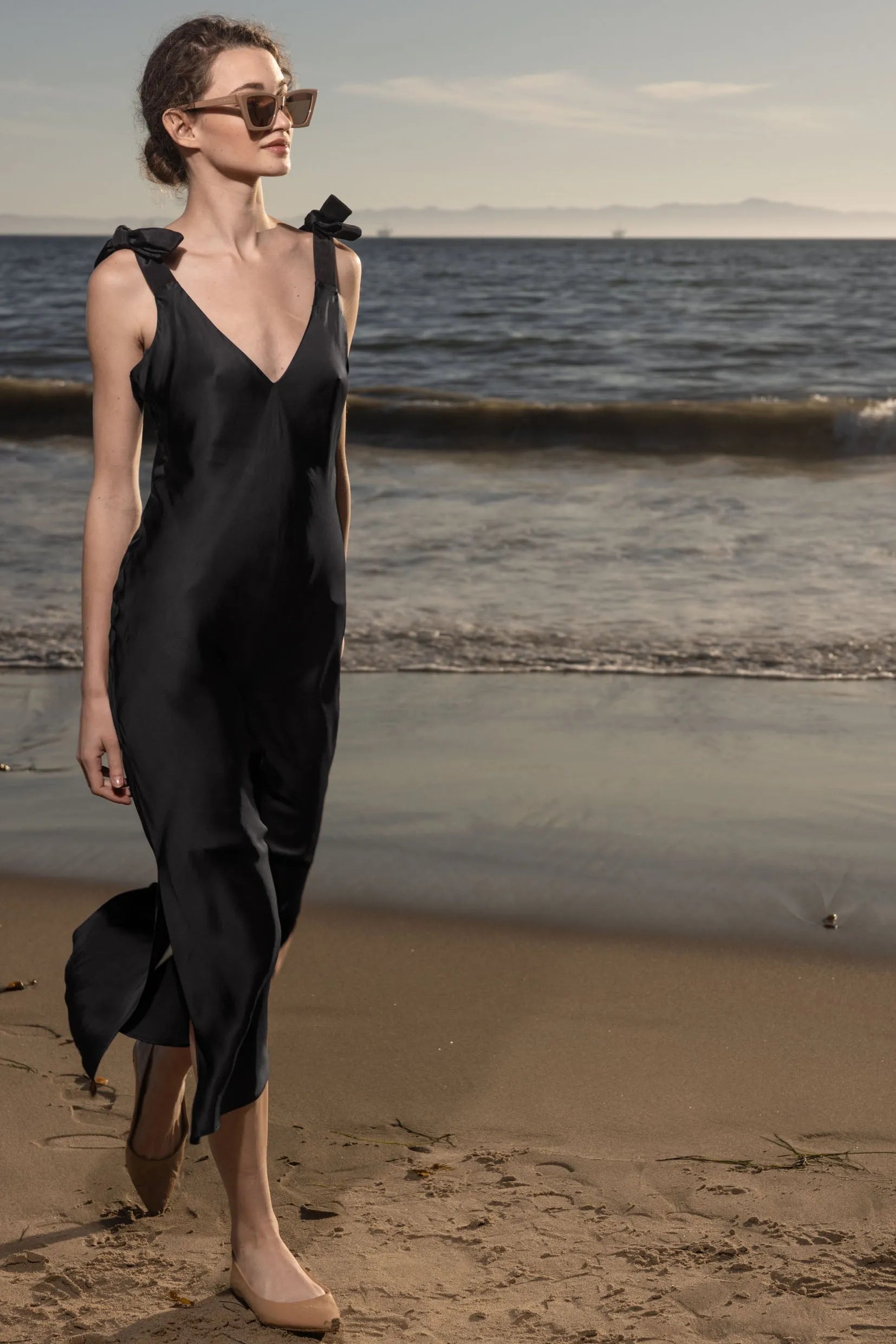 Marion Slip Dress - Black - Heidi Merrick
