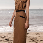 KATE DRESS - TAN POPPLIN - Heidi Merrick