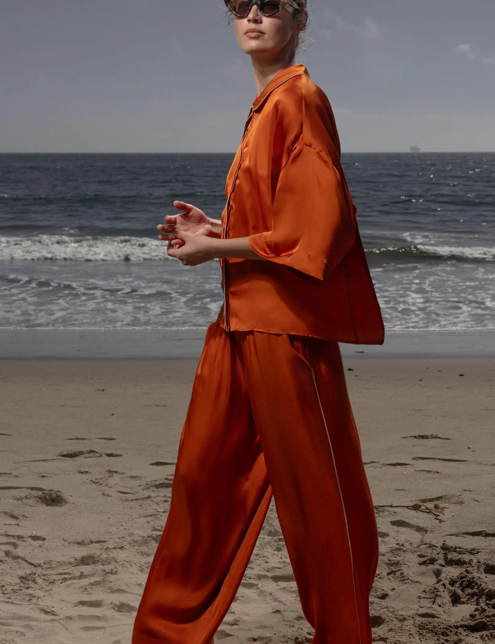 Evening Out PJ Pant - Flame - Heidi Merrick