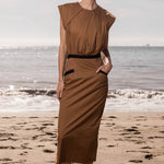 KATE DRESS - TAN POPPLIN - Heidi Merrick