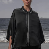 Evening Out PJ Top - Noir - Heidi Merrick