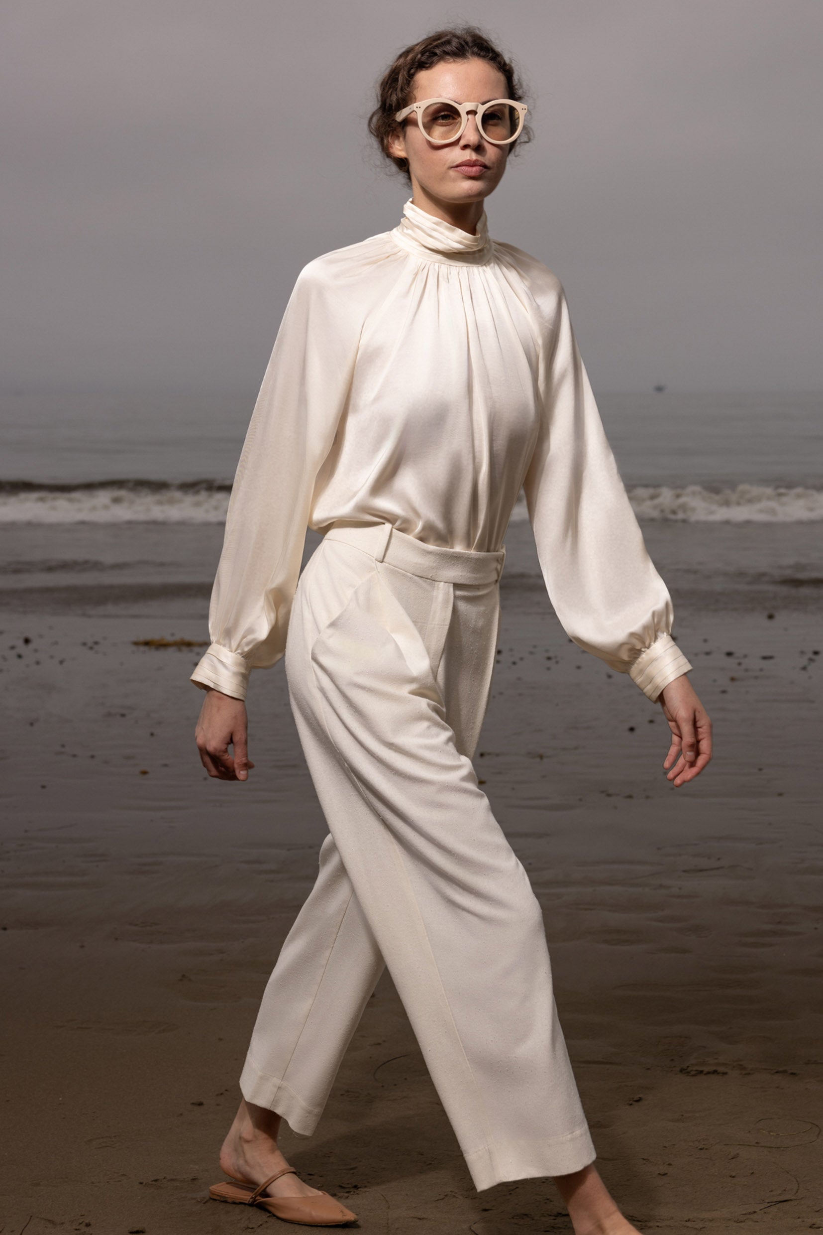 Letter Blouse - Cream - Heidi Merrick