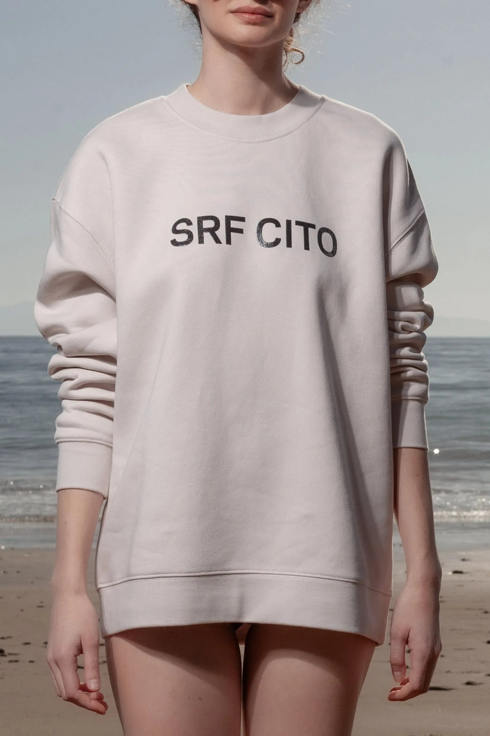 SRF CITO Unisex Crewneck - Black on Cream - Heidi Merrick